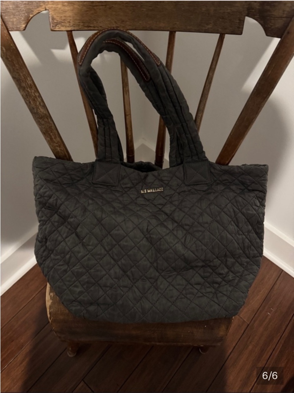 MZ Wallace quilted Magnet Grey Tote Bag - Picture 2 of 7